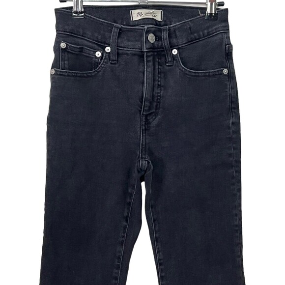 Madewell Cali Demi Boot Jeans Women’s Size 25 Starkey Wash Black Crop Flare - Picture 3 of 13